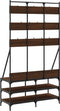 vidaXL - Kledingrek - met - schoenenrek - 100x40x184 - cm - bruin - eikenkleur
