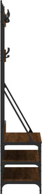 vidaXL - Kledingrek - met - schoenenrek - 100x40x184 - cm - bruin - eikenkleur