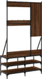 vidaXL - Kledingrek - met - schoenenrek - 100x40x184 - cm - bruin - eikenkleur
