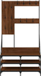 vidaXL - Kledingrek - met - schoenenrek - 100x40x184 - cm - bruin - eikenkleur