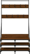 vidaXL - Kledingrek - met - schoenenrek - 100x40x184 - cm - bruin - eikenkleur