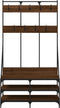 vidaXL - Kledingrek - met - schoenenrek - 100x40x184 - cm - bruin - eikenkleur