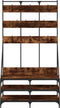 vidaXL - Kledingrek - met - schoenenrek - 100x40x184 - cm - gerookt - eikenkleurig