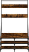 vidaXL - Kledingrek - met - schoenenrek - 100x40x184 - cm - gerookt - eikenkleurig