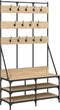 vidaXL - Kledingrek - met - schoenenrek - 100x40x184 - cm - sonoma - eikenkleurig