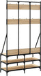 vidaXL - Kledingrek - met - schoenenrek - 100x40x184 - cm - sonoma - eikenkleurig