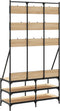 vidaXL - Kledingrek - met - schoenenrek - 100x40x184 - cm - sonoma - eikenkleurig