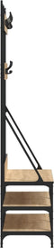 vidaXL - Kledingrek - met - schoenenrek - 100x40x184 - cm - sonoma - eikenkleurig