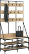 vidaXL - Kledingrek - met - schoenenrek - 100x40x184 - cm - sonoma - eikenkleurig