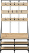 vidaXL - Kledingrek - met - schoenenrek - 100x40x184 - cm - sonoma - eikenkleurig