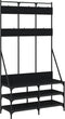 vidaXL - Kledingrek - met - schoenenrek - 100x40x184 - cm - zwart