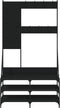vidaXL - Kledingrek - met - schoenenrek - 100x40x184 - cm - zwart