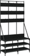 vidaXL - Kledingrek - met - schoenenrek - 100x40x184 - cm - zwart