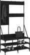 vidaXL - Kledingrek - met - schoenenrek - 100x40x184 - cm - zwart