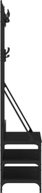 vidaXL - Kledingrek - met - schoenenrek - 100x40x184 - cm - zwart