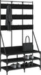 vidaXL - Kledingrek - met - schoenenrek - 100x40x184 - cm - zwart