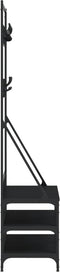 vidaXL - Kledingrek - met - schoenenrek - 100x40x184 - cm - zwart