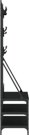 vidaXL - Kledingrek - met - schoenenrek - 100x40x184 - cm - zwart