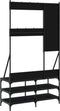 vidaXL - Kledingrek - met - schoenenrek - 100x40x184 - cm - zwart