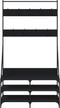 vidaXL - Kledingrek - met - schoenenrek - 100x40x184 - cm - zwart