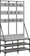 vidaXL - Kledingrek - met - schoenenrek - 100x40x184cm - grijs - sonoma - eikenkleur
