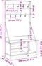 vidaXL - Kledingrek - met - schoenenrek - 100x41x184 - cm - gerookt - eikenkleurig