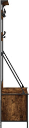 vidaXL - Kledingrek - met - schoenenrek - 100x41x184 - cm - gerookt - eikenkleurig