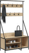 vidaXL - Kledingrek - met - schoenenrek - 100x41x184 - cm - sonoma - eikenkleurig