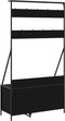 vidaXL - Kledingrek - met - schoenenrek - 100x41x184 - cm - zwart