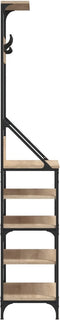 vidaXL - Kledingrek - met - schoenenrek - 70x34x184 - cm - sonoma - eikenkleurig