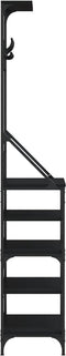 vidaXL - Kledingrek - met - schoenenrek - 70x34x184 - cm - zwart
