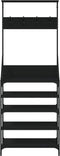 vidaXL - Kledingrek - met - schoenenrek - 70x34x184 - cm - zwart