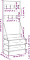 vidaXL - Kledingrek - met - schoenenrek - 70x40x184 - cm - sonoma - eikenkleurig