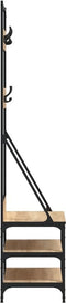 vidaXL - Kledingrek - met - schoenenrek - 70x40x184 - cm - sonoma - eikenkleurig
