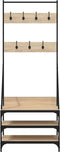 vidaXL - Kledingrek - met - schoenenrek - 70x40x184 - cm - sonoma - eikenkleurig