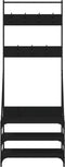 vidaXL - Kledingrek - met - schoenenrek - 70x40x184 - cm - zwart