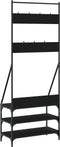 vidaXL - Kledingrek - met - schoenenrek - 72x34x184 - cm - zwart