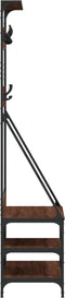 vidaXL - Kledingrek - met - schoenenrek - 80x40x184 - cm - bruin - eikenkleur