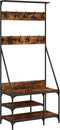 vidaXL - Kledingrek - met - schoenenrek - 80x40x184 - cm - gerookt - eikenkleurig