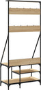 vidaXL - Kledingrek - met - schoenenrek - 80x40x184 - cm - sonoma - eikenkleurig