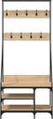 vidaXL - Kledingrek - met - schoenenrek - 80x40x184 - cm - sonoma - eikenkleurig