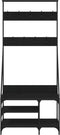 vidaXL - Kledingrek - met - schoenenrek - 80x40x184 - cm - zwart