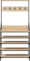 vidaXL - Kledingrek - met - schoenenrek - 90x34x184 - cm - sonoma - eikenkleurig