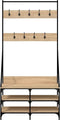 vidaXL - Kledingrek - met - schoenenrek - 90x34x184 - cm - sonoma - eikenkleurig