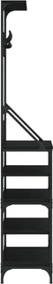 vidaXL - Kledingrek - met - schoenenrek - 90x34x184 - cm - zwart