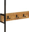 vidaXL - Kledingrek - met - wieltjes - 90x35x190 - cm - massief - mangohout - en - ijzer