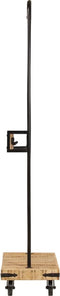 vidaXL - Kledingrek - met - wieltjes - 90x35x190 - cm - massief - mangohout - en - ijzer