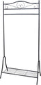 vidaXL - Kledingrek - staal - zwart