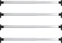 vidaXL - Kledingroedes - 4 - st - telescopisch - 58-100 - cm - zilverkleurig