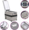 vidaXL - Koelbox - met - handvat - 45 - L - PP - & - PE - zwart - en - wit